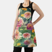 Tablier Dreamy Zinnia Flowers (Insitu)