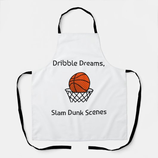 Tablier Dribble Dreams, Scènes de Dunk Basketball (Recto)