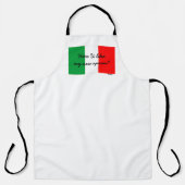 Tablier Drôle amusant italien Accent Drapeau Italie (Recto)