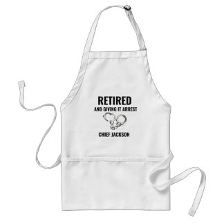 Tablier Drôle Apron de retraite de police