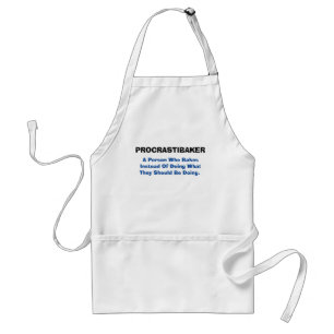 Tablier Drôle Baking Apron Le Procrastibaker!