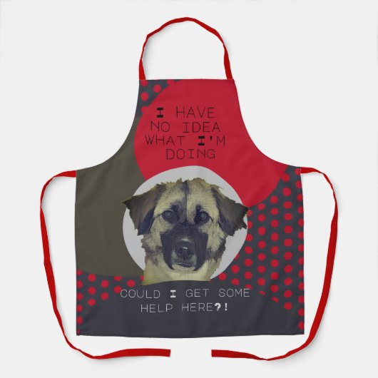 Tablier Drôle Berger Allemand Mix Chien Besoin D'Aide Cuis (Recto)