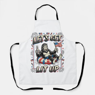 Tablier Drôle Bigfoot Allumons Patriote