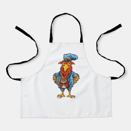 Tablier Drôle Bossy Cartoon Rooster (Recto)