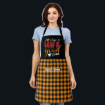 Tablier Drôle boulanger pâtissier Chef noir Jaune Plaid Mo<br><div class="desc">Tablier drôle et cool pour rendre la cuisine plus amusante. Cadeau personnalisé pour la famille et les amis qui aiment la cuisine, la cuisson et essayer une nouvelle recette dans la cuisine. Customisez le libellé qui convient à votre occasion. Vous pouvez utiliser l'outil de conception pour modifier davantage le type...</div>