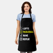 Tablier Drôle café Pickleball Wine Repeate (Porté)