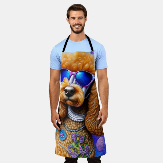 Tablier Drôle caniche (Porté)