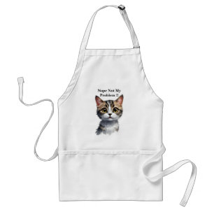 Tablier Drôle Chat Dit Pas Mon Problème,
