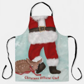 Tablier Drôle chef de Noël père Noël costume et cerf (Recto)