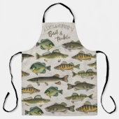 Tablier Drôle Chef Pêcheur Basse Poisson Personnalisé Faun (Recto)