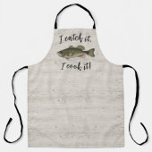 Tablier Drôle Chef Pêcheur Basse Poisson Simple Faune (Recto)