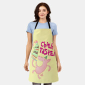 Tablier Drôle Chien Chef Taster Géant Éponge Géant Gâteau  (Porté)