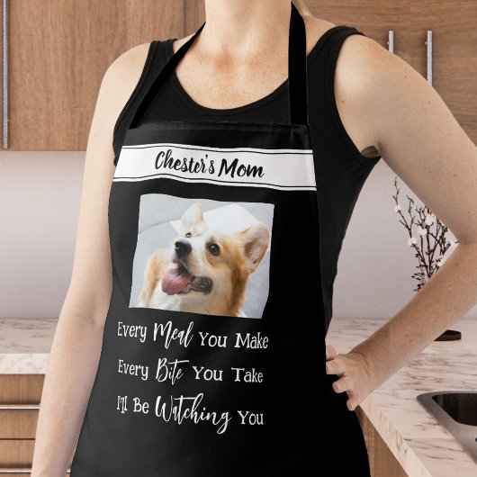 Tablier Drôle Chien Dit Votre Photo Chien Maman