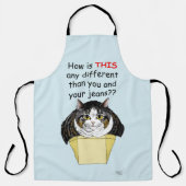 Tablier Drôle Chubby Tabby Boîte à chat (Recto)