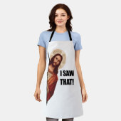 Tablier Drôle Citation Jésus Mème, J'Ai Vu Que Jésus (Porté)