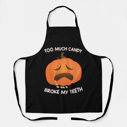 Tablier Drôle Citrouille Halloween Candy cadeau (Recto)