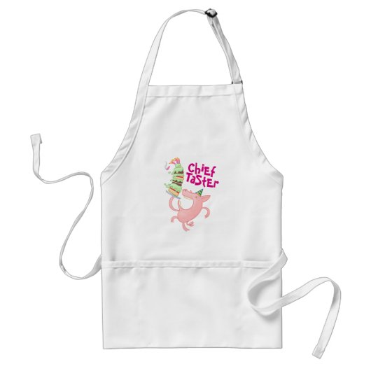 Tablier Drôle Cochon Chef Taster Géant Couche Géant Carton (Devant)