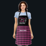 Tablier Drôle Cuisine Radish Pun rose noir Plaid<br><div class="desc">Tablier drôle et cool pour rendre la cuisine plus amusante. Cadeau personnalisé pour la famille et les amis qui aiment la cuisine, la cuisson et essayer une nouvelle recette dans la cuisine. Customisez le libellé qui convient à votre occasion. Vous pouvez utiliser l'outil de conception pour modifier davantage le type...</div>