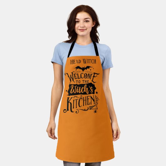 Tablier drôle cuisine sorcière Halloween Apron (Porté)