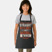 Tablier Drôle de baseball jumeau cadeau parent (Insitu)