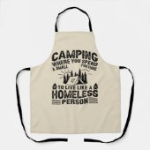 Tablier Drôle de dire de camping (Recto)