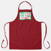 Tablier Drôle de dire rouge de Noël (Recto)