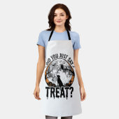 Tablier Drôle de friandise pour chien Halloween Design vec (Porté)
