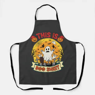 Tablier Drôle de Halloween Boo Sheet Fantôme Cimetière