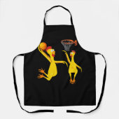 Tablier Drôle de poulet en caoutchouc Jouer Basketball Dun (Recto)