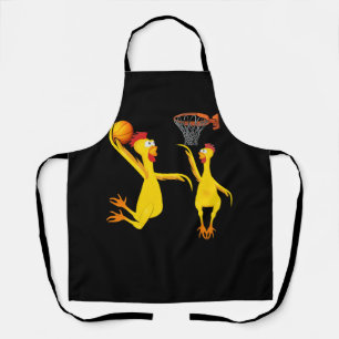 Tablier Drôle de poulet en caoutchouc Jouer Basketball Dun