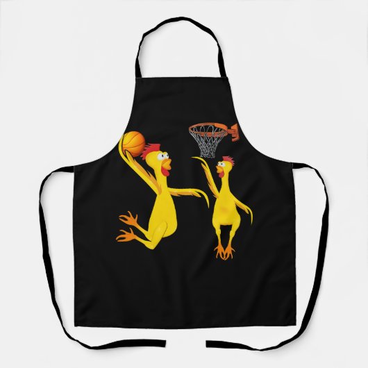Tablier Drôle de poulet en caoutchouc Jouer Basketball Dun (Recto)
