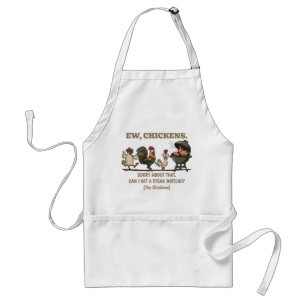 Tablier Drôle de poulet steak BBQ Grill Humoristique