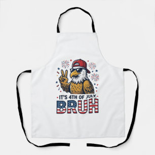Tablier Drôle de T-shirt patriotique Eagle Bruh du 4 juill