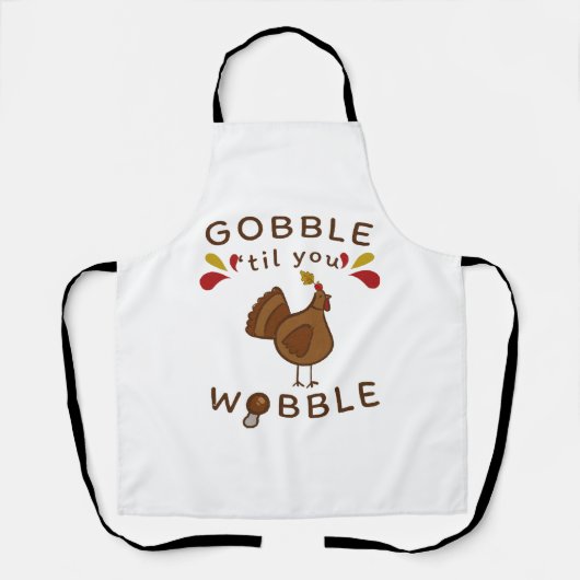 Tablier Drôle de Thanksgiving - GLOUGLOUTEZ JUSQU'À VOUS É (Recto)