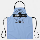 Tablier Drôle Fête des pères Chef Daddy BLUE & Black Apron (Recto)