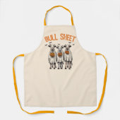 Tablier Drôle Feuille taureau Halloween Vintage (Recto)