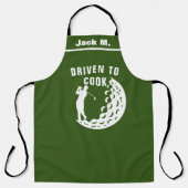 Tablier Drôle Golfer Kitchen cadeau, conduit à cuire le je (Recto)