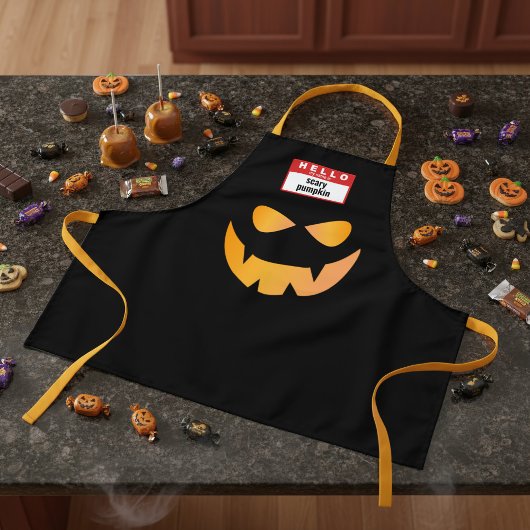 Tablier Drôle Halloween Éffrayant Citrouille Costume Apron