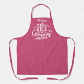 Tablier Drôle Hot Stuff Typographie Raspberry Apron (Recto)