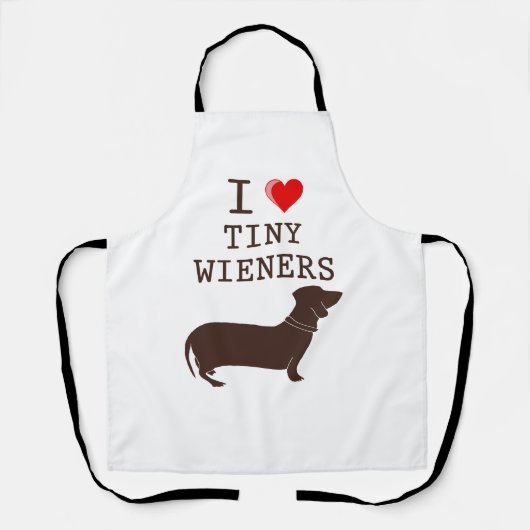 Tablier Drôle J'Aime Les Petits Wieners Citation De Chien (Recto)