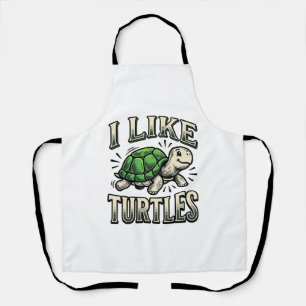 Tablier Drôle J'aime Les Tortues Vintage Tortue Conception