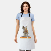 Tablier Drôle Jam de la Giraffe de Pun (Porté)