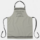 Tablier Drôle Je ne peux pas cuisiner le pays français Per (Recto)