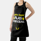 Tablier Drôle Joyeux Jouer Au Pickleball (Insitu)