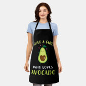 Tablier Drôle Juste Une Fille Qui Aime L'Avocado (Porté)