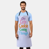 Tablier Drôle Lavande Un Mignon Cookie Arrive (Porté)