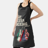 Tablier drôle manger dormir répéter boxe (Insitu)
