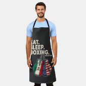 Tablier drôle manger dormir répéter boxe (Porté)