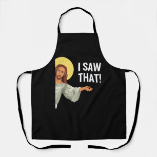 Tablier Drôle Mème Jésus J'Ai Vu Que Citation Chrétienne D