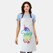 Tablier drôle mignon belle couleur licorne (Porté)